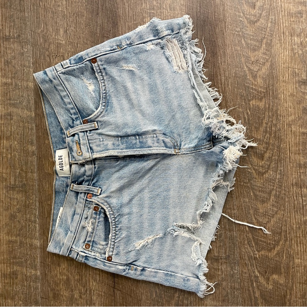 AGOLDE Parker Women's Light Blue Denim Shorts